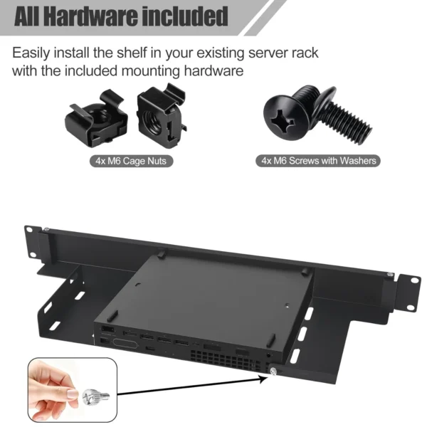 Dell OptiPlex MFF Mini PC Rack Mount - 1U Server Shelf
